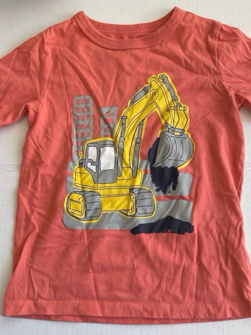 The Children’s Place 5T Kids Orange Excavator Tshirt